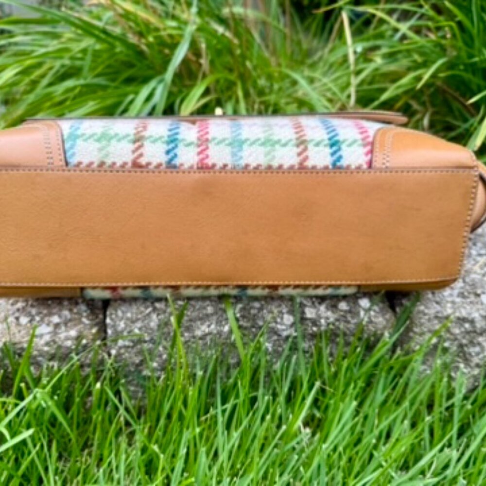 ‼️SOLD‼️Coach Y2K Wool Hampton Tattersall Houndstooth Turnlock Convertible Bag - Picture 6 of 11